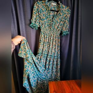 Women's Floral Dress Formal and Vintage Inspired